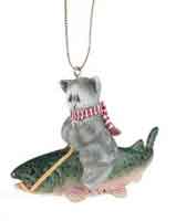 Kennikat riding trout ornament